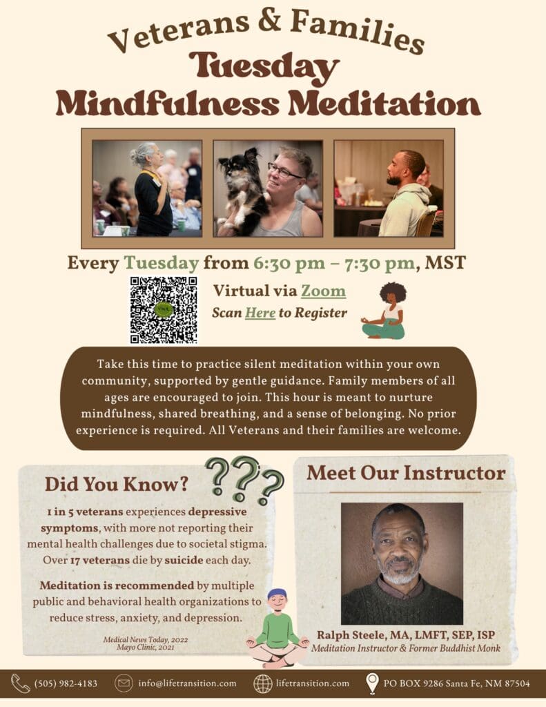 Tuesday Mindfulness Meditation Vets and Family